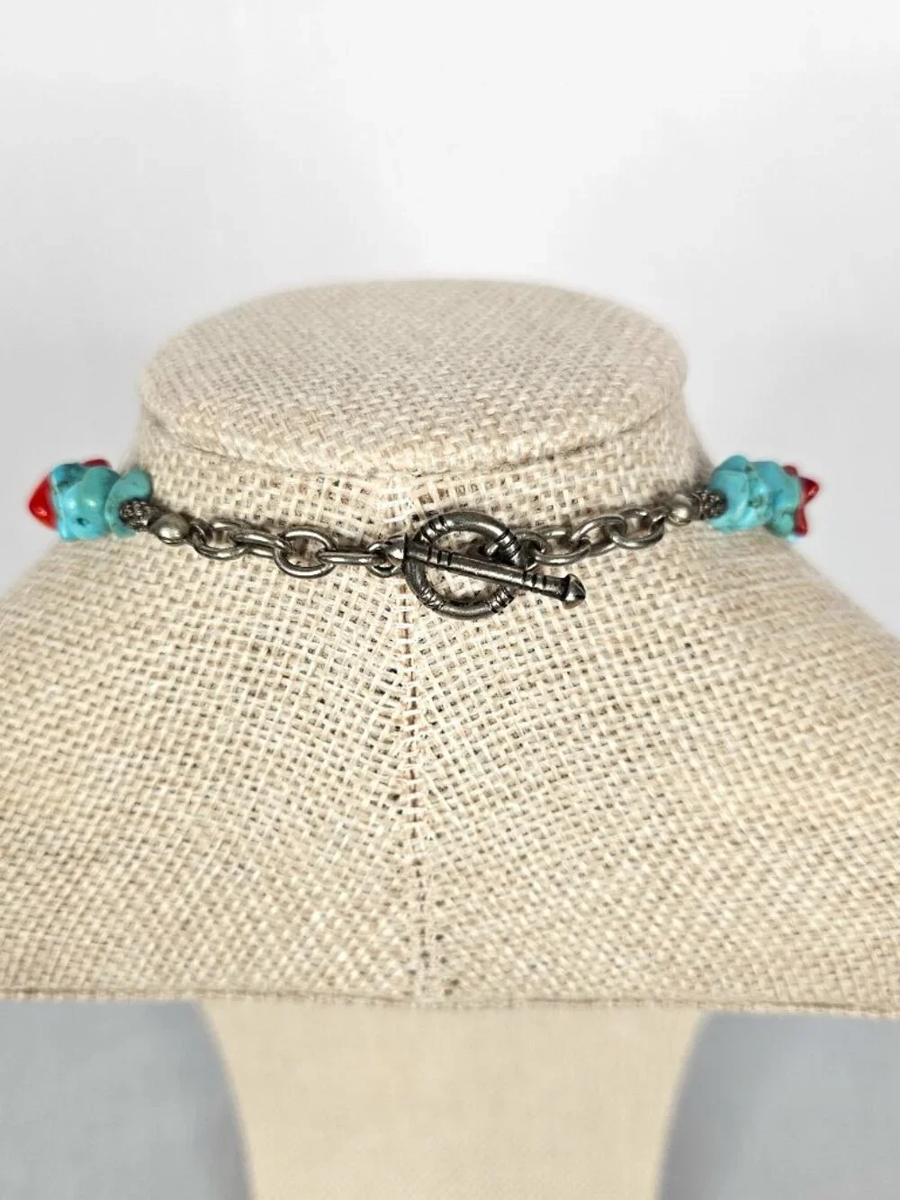 Southwestern Turquoise Stone Necklace | Large Pendant | 24